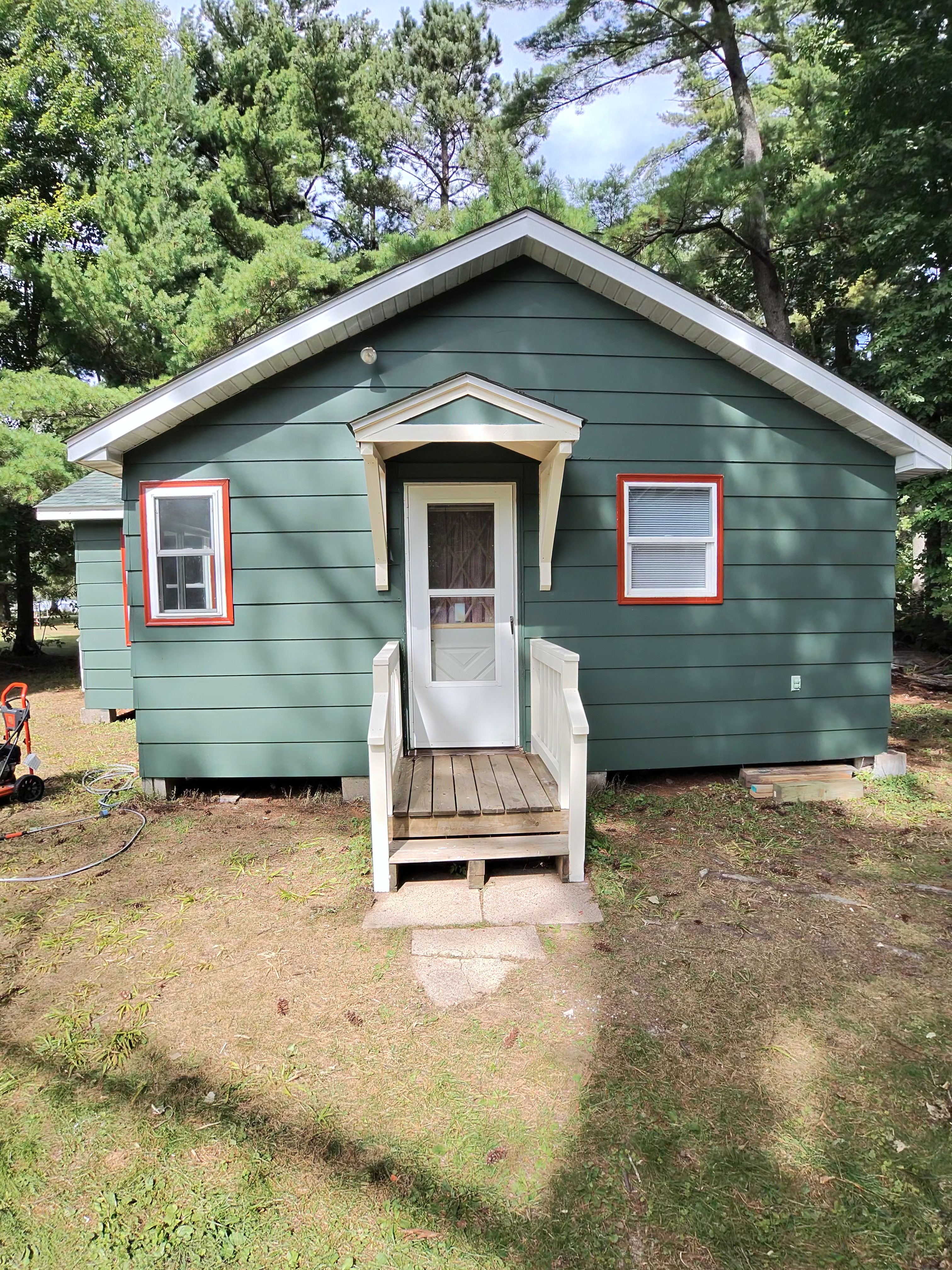 After — finished exterior, Bone Lake cabin remodel by ACA Contracting